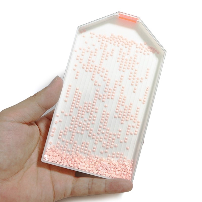 Plastic Bead Sorting Tray with Lid Cleaning Brush Diamond Pa