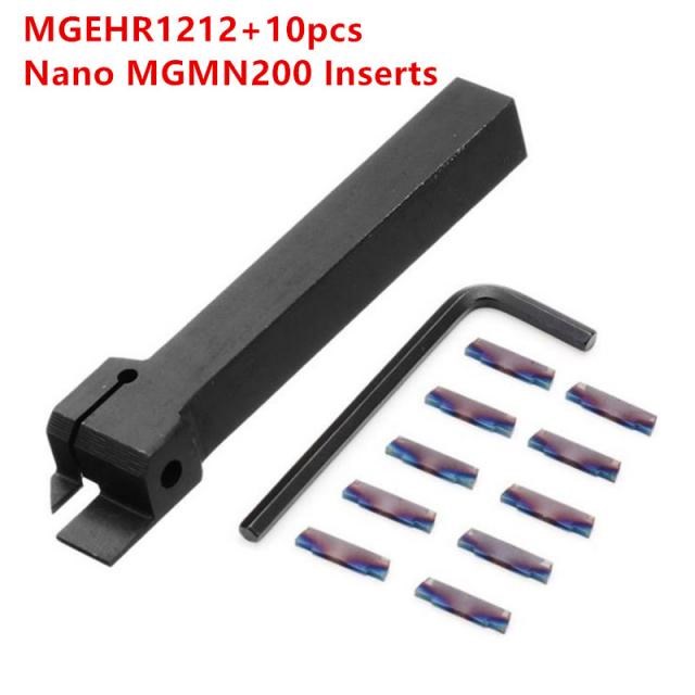 MGEHR1212 Parting Off Turning Tool Holder with 10pcs Blue Na
