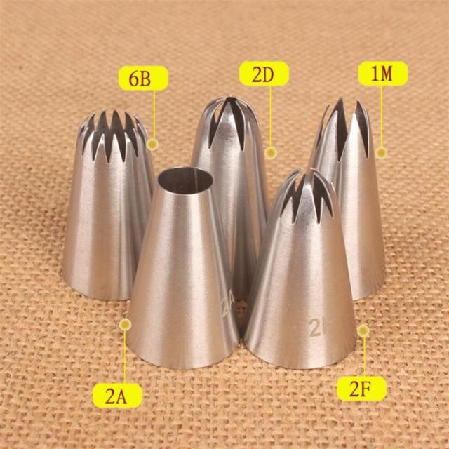1M#2A#2D#2F#6B Russian Icing Piping Pastry Nozzles For Cakes