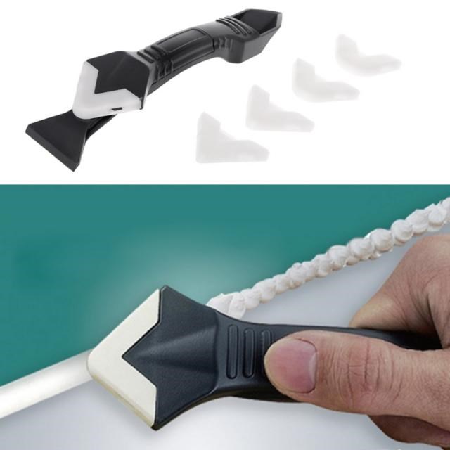 DIY 3 In 1 Sealant Angle Scraper Silicone Trowel Grout Caulk