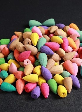 30/60/100/130Pcs Multicolor Backflow Incense Cones Aromather