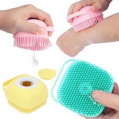 Silicone Bath Shower Brush Body Scrubber Massage Scalp Massa