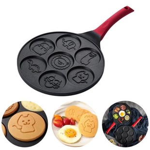 7-Hole Frying Pot Thickened Omelet Pan Non-Stick Egg Pancake