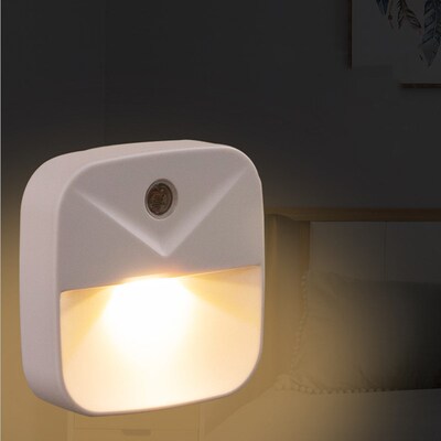 LED Night Light Wireless Light control Sensor  EU US Plug Du