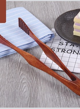Wooden Food Tongs Kitchen Utensils Buffet Cooking Tools Anti