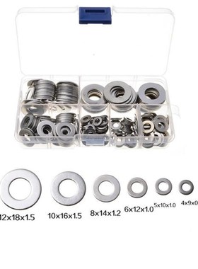 270Pcs 304 Stainless Steel M4-M12 Metric Flat Gasket Kit Mac