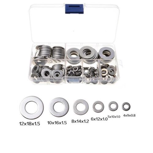 270Pcs 304 Stainless Steel M4-M12 Metric Flat Gasket Kit Mac
