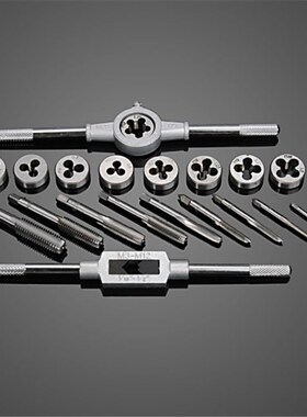 20pc/set Metric Hand Tap And Die Set M3-M12 Screw Thread Plu