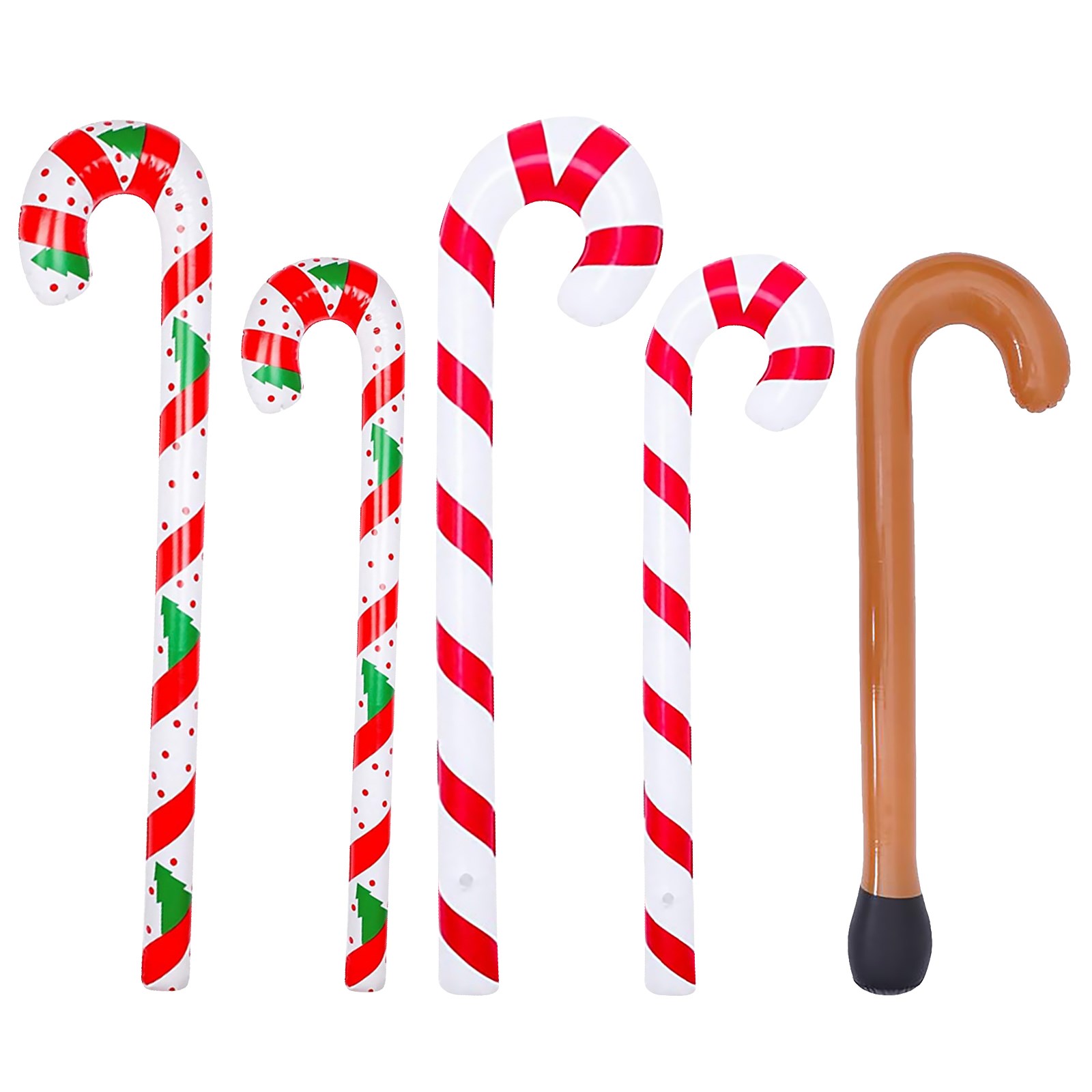 Inflatable Santa Claus Walking Stick Portable Festival Chris