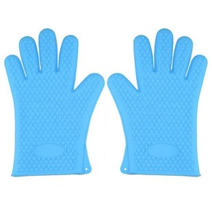 Heat Resistant Silicone Oven Glove Thick Cooking BBQ Grill G