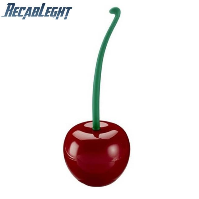 Recableght Lovely Wine Red Cherry Shape Plastic Toilet Brush