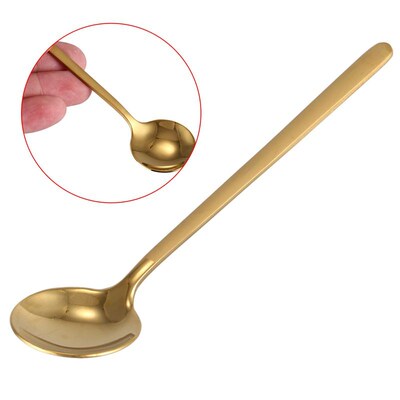 Round Shape Coffee Spoon Stainless Steel Mini Teaspoons Suga