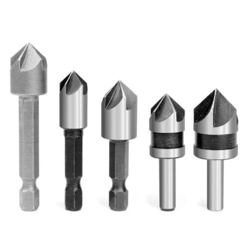 5Pcs Professional Wood Working Chamfer Drill Bit Kits 82 Deg