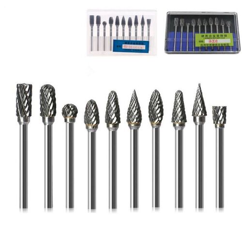 3x6mm Tungsten Carbide Drill Bit Rotary File Burrs Milling C
