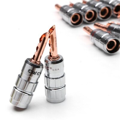YT 12Pcs Gold Plated Red Copper Banana Plug Terminals CMC No