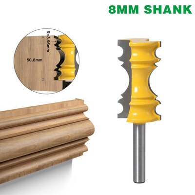 1PC Large Elaborate Chair Rail Molding Router Bit - 8mmShank
