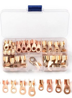 YT 70PCS Bolt Hole Tinned OT Open Ring Type Copper Terminal
