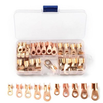 YT 70PCS Bolt Hole Tinned OT Open Ring Type Copper Terminal