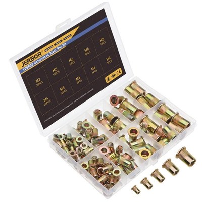 100pcs M3 M4 M5 M6 M8  Zinc Plated Carbon Steel Knurled Nuts