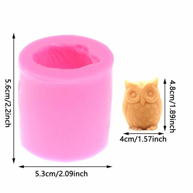 3D Silicone Owl Flower Box Ball Candle Mold Resin Mold 适用