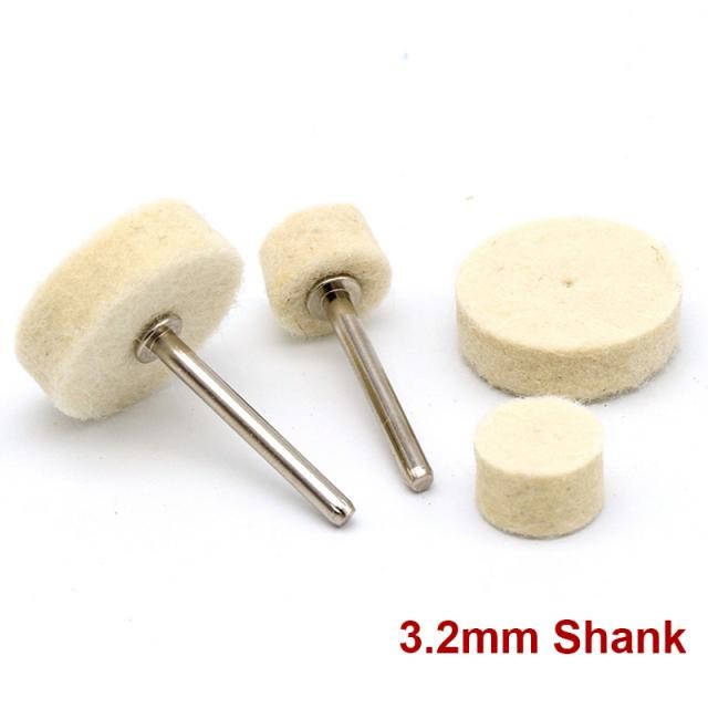 10Pcs Grinding Polishing Buffing Round Wheel Pad Wool Felt +