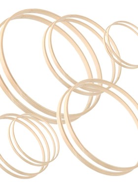 Wreath Rings,12 Pack 6 Sizes Wooden Bamboo Floral Hoop Wreat