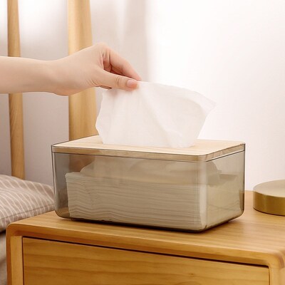 Nodic Tissue Box with Cover Tissues/Wipes Storage Boxes Home