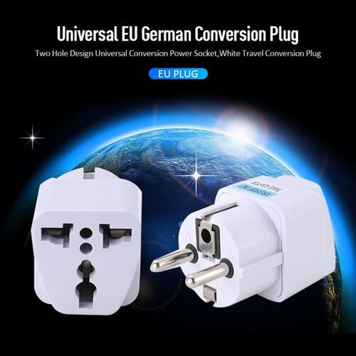 Universal EU German Conversion Plug Adapter 250V 10A 800W Eu