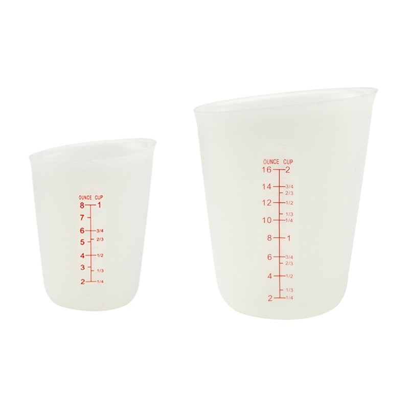 250/500ml Precise Scale Visible Graduated Cups Silicone Meas