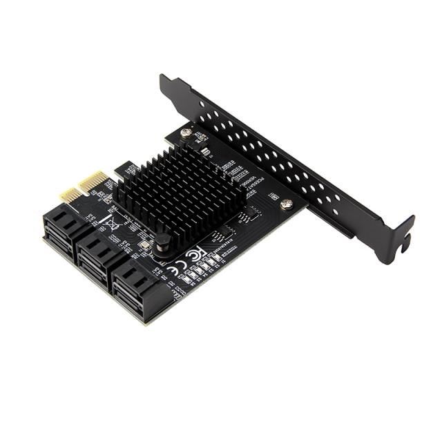 6 포트 카드 MARVELL 88SE9215 칩 3.0 - PCIE EXP