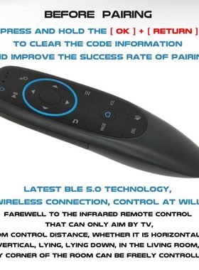 Bluetooth-compatible Air Mouse Gyroscope 17 Keys Smart Remot