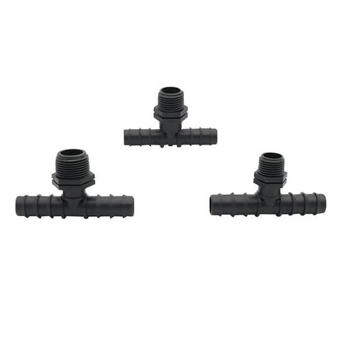 Hose Barbed Tee Connectors with Threaded Agriculture Irrigat