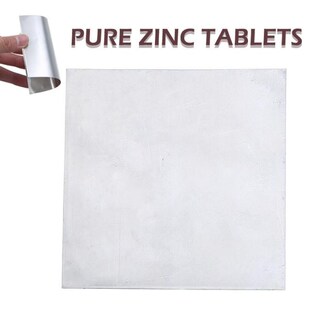 1pc High Purity Zinc Zn Sheet Plate 100mmx100mmx0.2mm Bluish