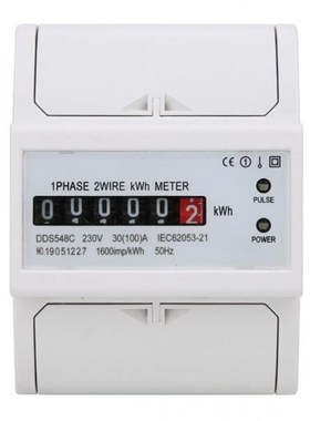 DDS548C Watt Hour Meter Single Phase 4P 230V Power Energy Me
