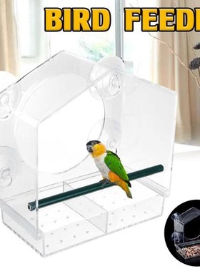 Bird Feeder Acrylic Transparent Window Viewing Bird Feeders