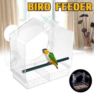 Bird Feeder Acrylic Transparent Window Viewing Bird Feeders