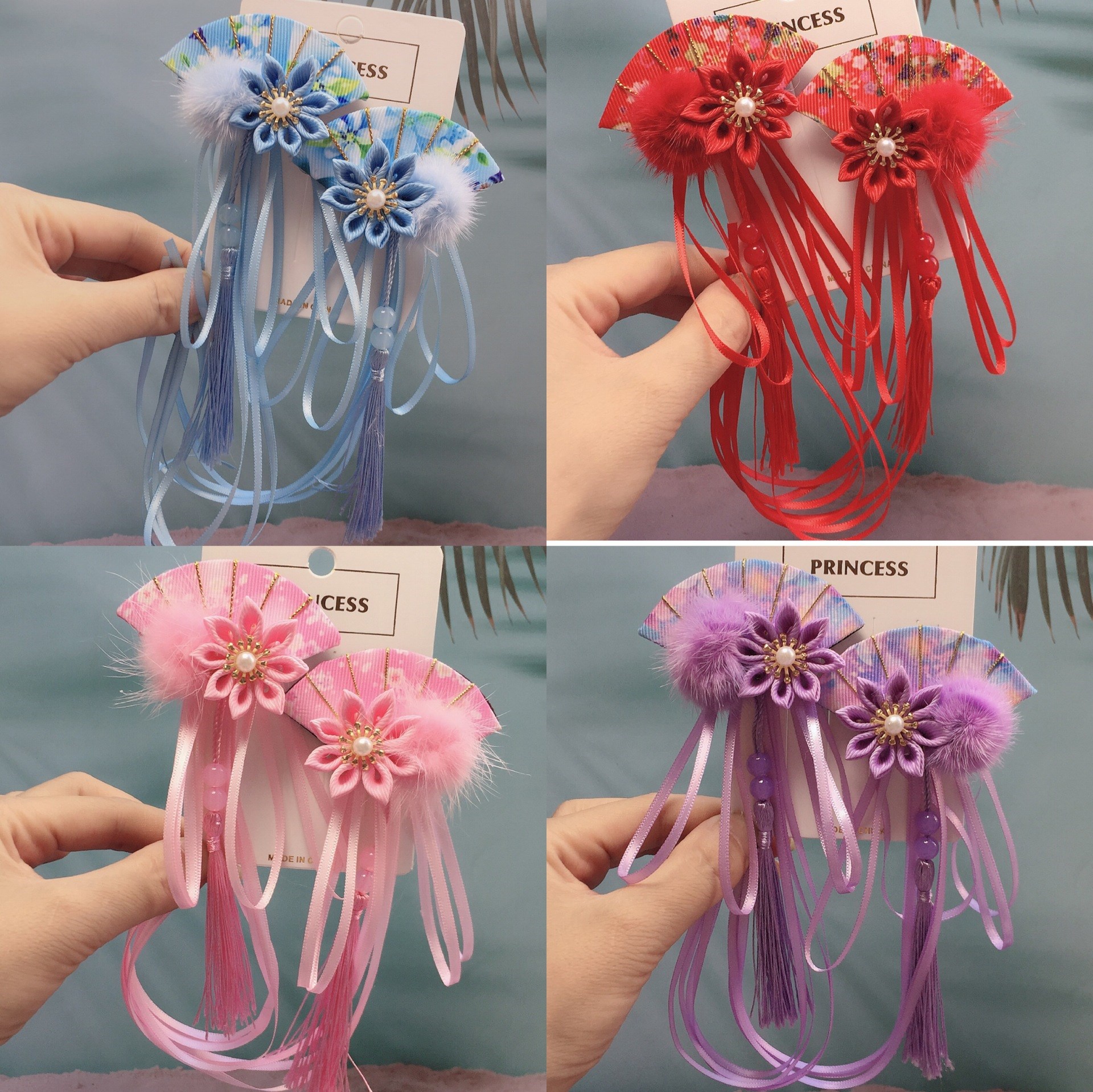 WYINYA  Winter new product fan flower shape streamer tassel