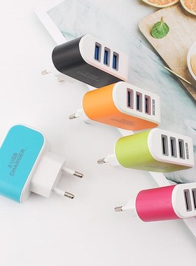 EU Plug 5V 2A 3 USB Adapter Universal Mobile Phone Chargers