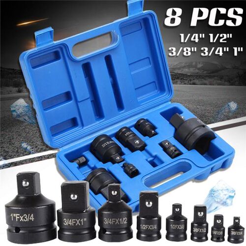 8Pcs Impact Socket Wrench Adaptor Set Socket Convertor Adapt