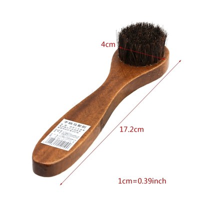 Long Wooden Handle Bristle Horse Hair Shoe Boot Brushes Poli