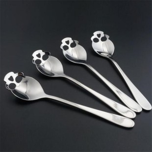 Stainless Steel coffee Scoop Skull shape dessert spoon Food