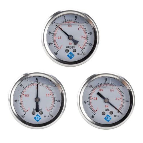 1/4 BSP Back Compound Pressure Vacuum Gauge Glycerine Filled