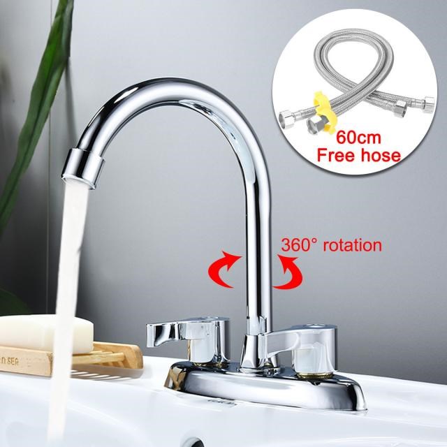 360° Rotation Kitchen Faucet Drinking Water Single Hole Sil