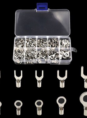 320Pcs/box Metal Terminals Non-Insulated Ring Fork U-type Br