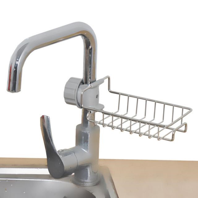 Recableght Sink Shelf Soap Drain Rack Faucet Holder Organize