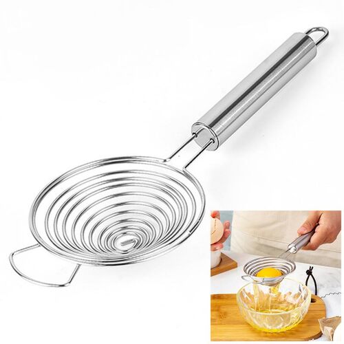 1Pcs Egg Yolk Separator Spiral Stainless Steel Egg Divider P
