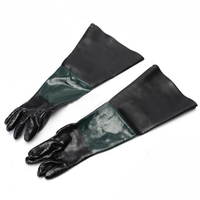 1 Pair Of Heavy Duty Gloves Soft PVC Vinyl Sandblasting Glov
