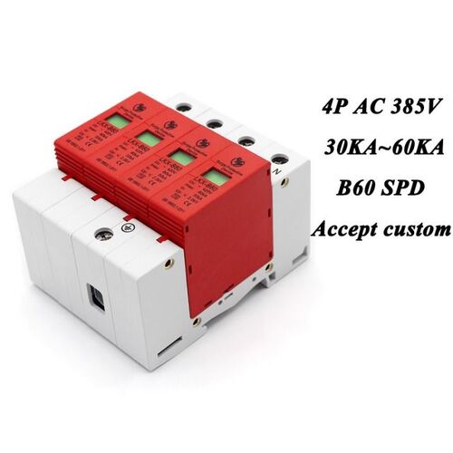 B60-4P 30KA~60KA ~385V AC SPD House Surge Protector Protecti