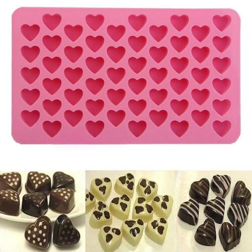 55 Cavity Heart Silicone Ice Mould DIY Chocolate Fondant Mou