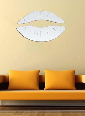 1pc Lips Kiss Crystal Acrylic Mirror Decorative Sticker 3D W